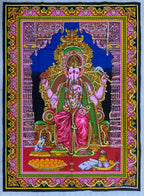 Ganesh Ganesha Yoga Tapestry Wall Hanging Decor 30" X 43" - DharmaObjects