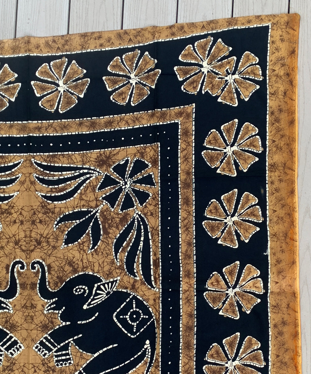 Indian Elephants Mandala Tapestry 80”X50” - DharmaObjects