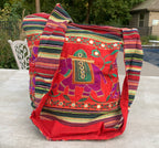 Elephants Hippie Hobo Bohemian Crossbody Bag Purse - DharmaObjects