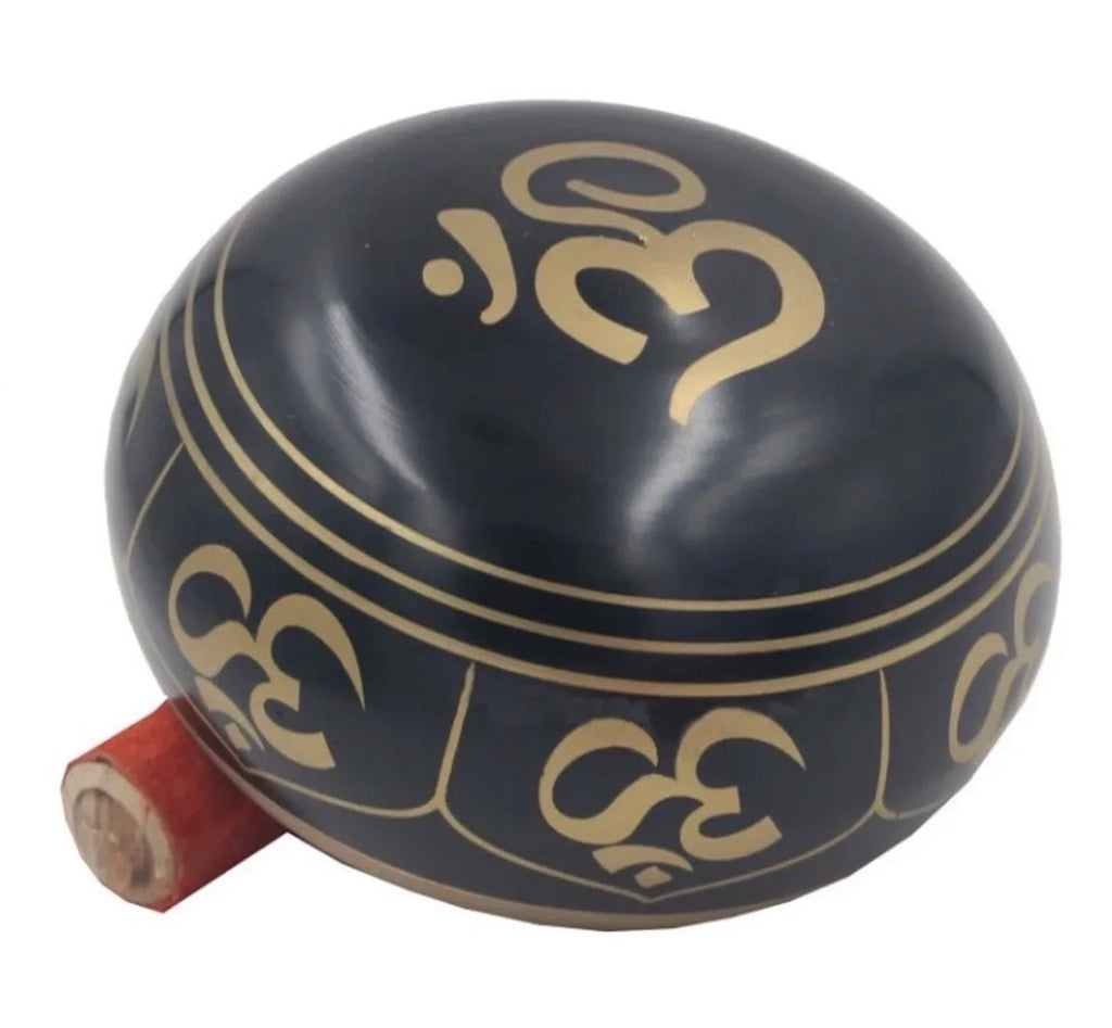 Tibetan Extra Large Heavy Meditation OM Peace Singing Bowl With Mallet and Silk Cushion - DharmaObjects