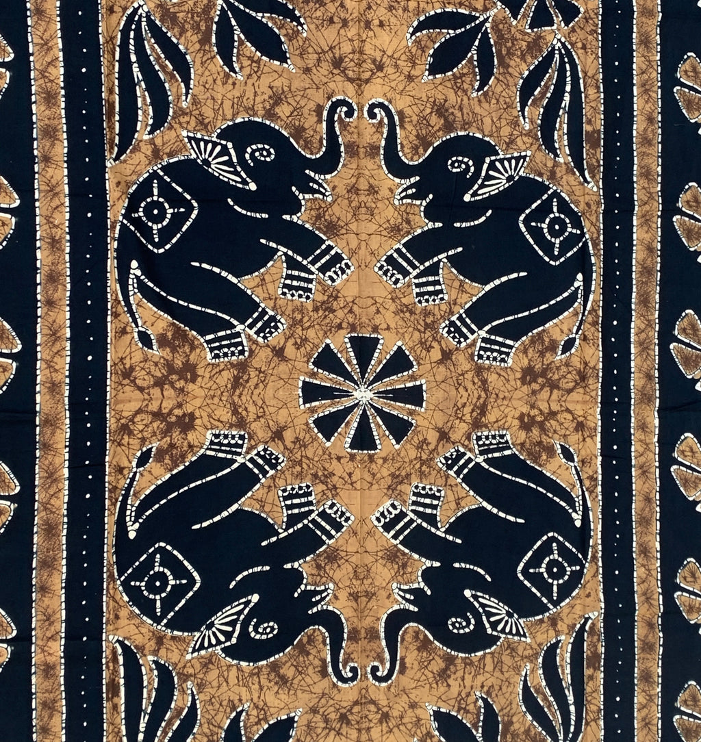 Indian Elephants Mandala Tapestry 80”X50” - DharmaObjects