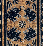 Indian Elephants Mandala Tapestry 80”X50” - DharmaObjects