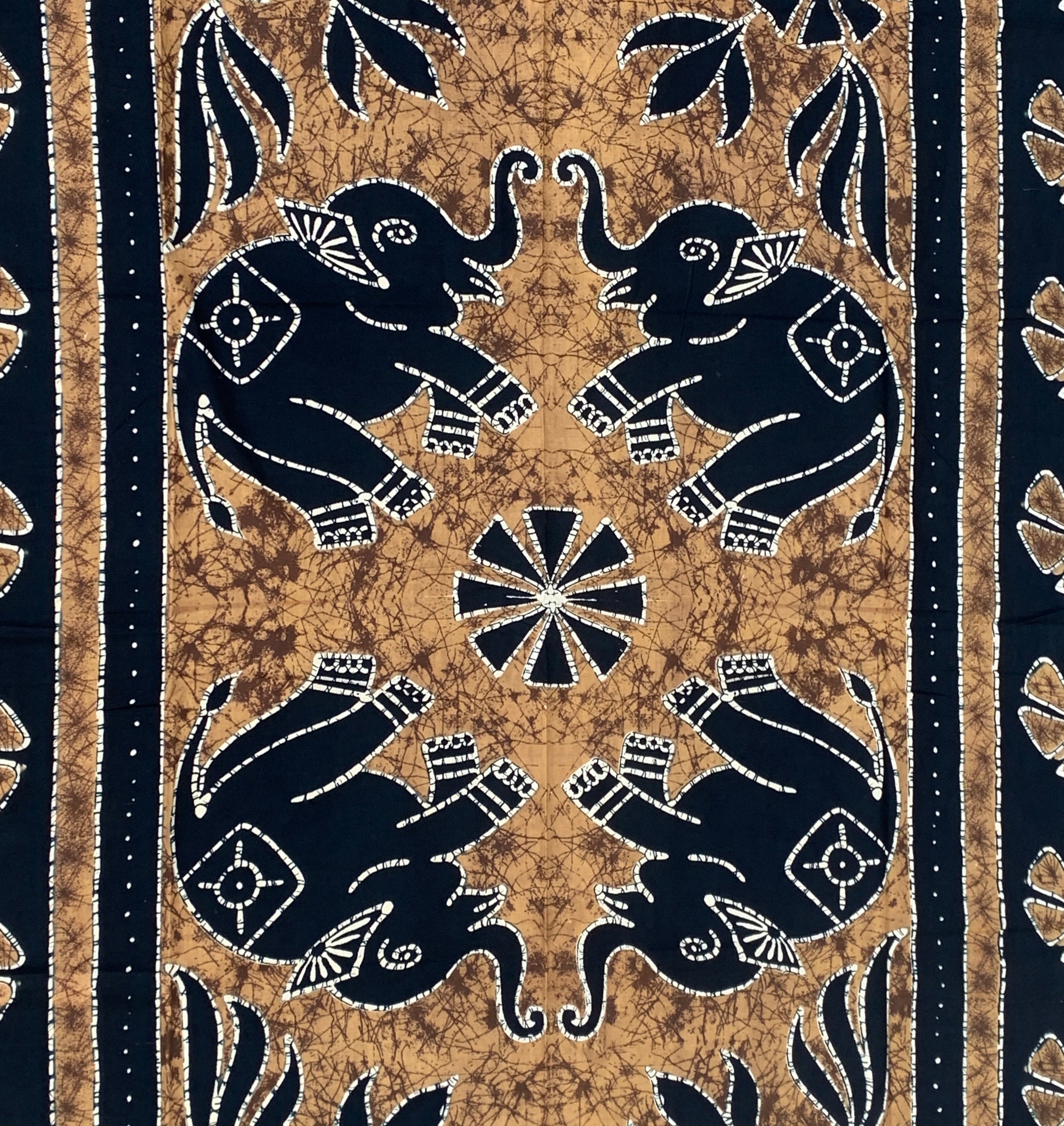 Indian Elephants Mandala Tapestry 80”X50” - DharmaObjects