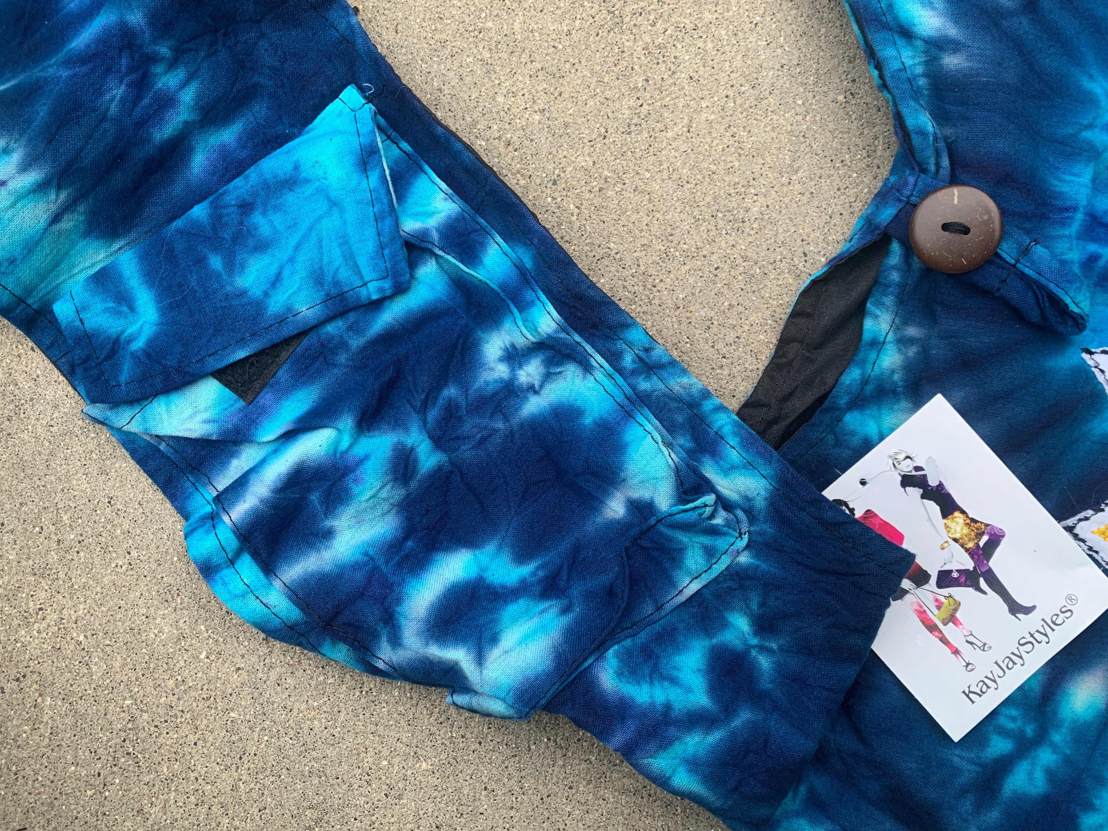 Tie Dye Hippie Hobo Bohemian Crossbody Kitty Bag Purse Nepal - DharmaObjects