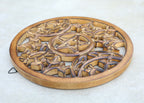 Handcrafted Triple Moon Decor For Home Blessings Protection Rustic Pagan Wiccan Wall Mounted Art - DharmaObjects
