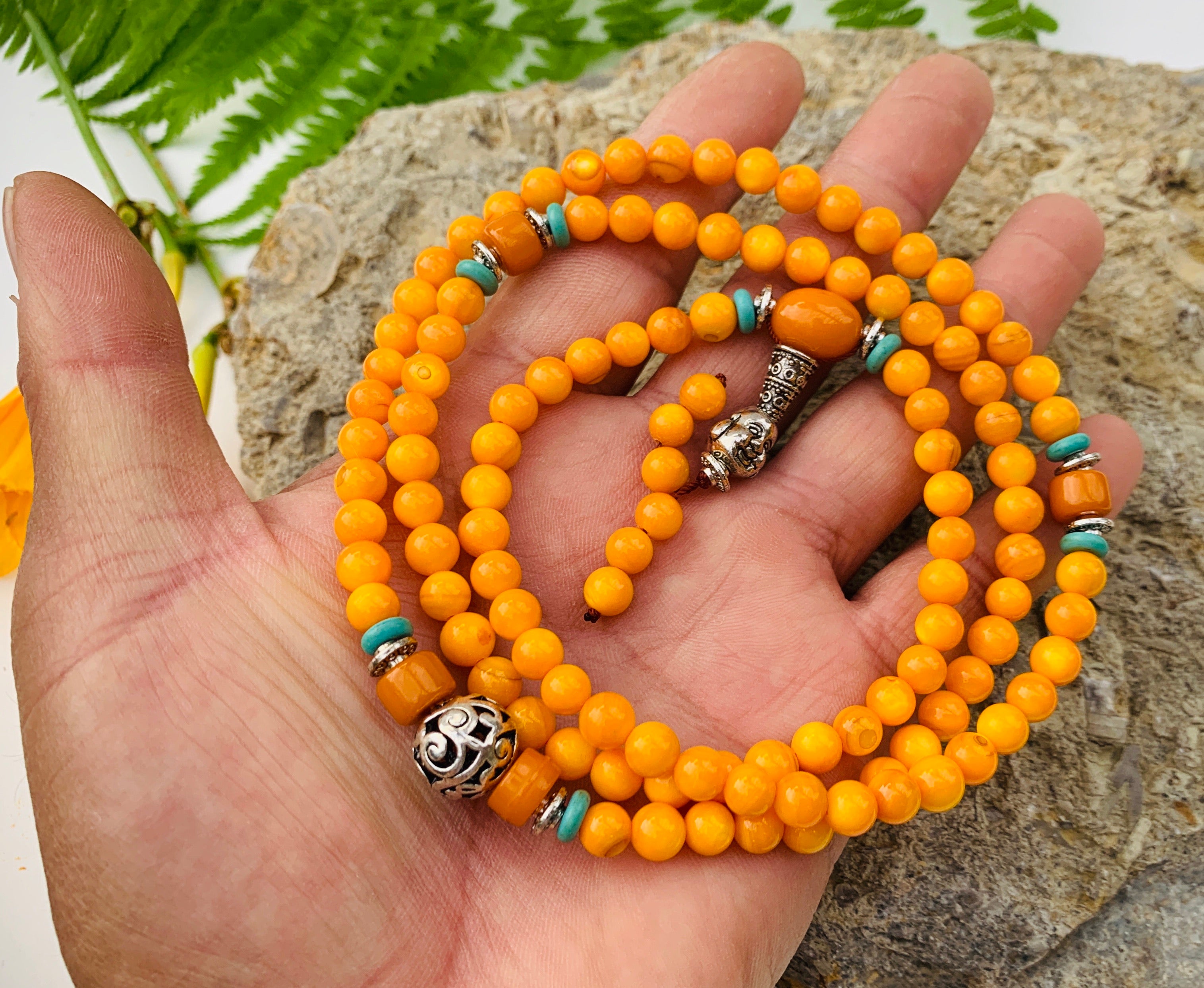 Glass 108 Beads Prayer Mala - DharmaObjects