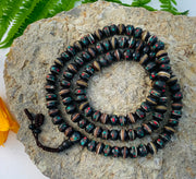 Tibetan Meditation And Yoga 108 Beads Mala Prayer Beads Yak Bone Inlay Turquoise and Coral