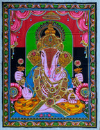 Lord Ganesh Ganesha Tapestry Wall Hanging Decor 30" X 43” - DharmaObjects