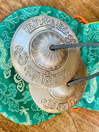 DharmaObjects Tibetan Premium Quality"Om Namah Shivaya " Tingsha Cymbals With Pouch - DharmaObjects