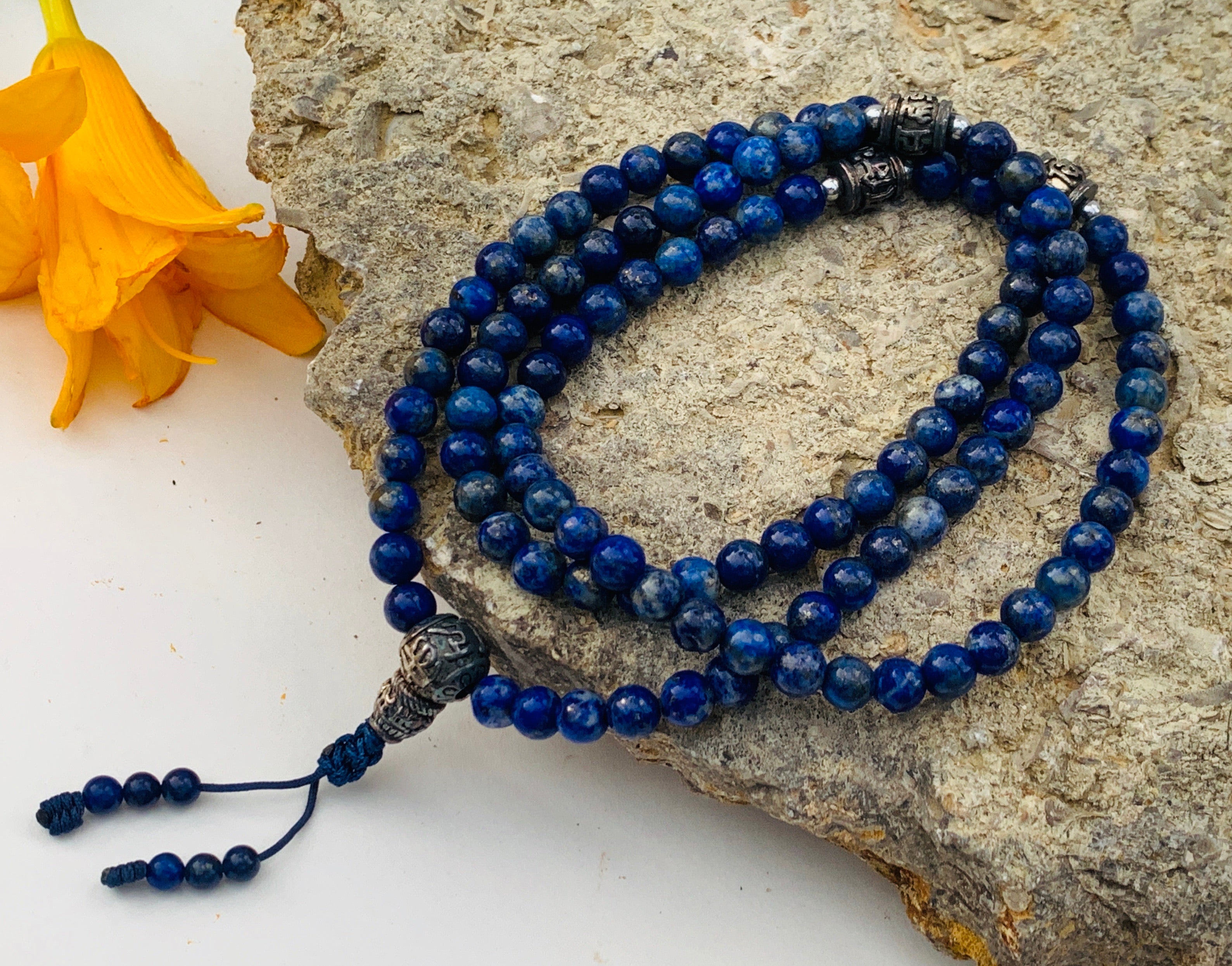 Gemstone 108 Beads Mala Prayer Beads - DharmaObjects