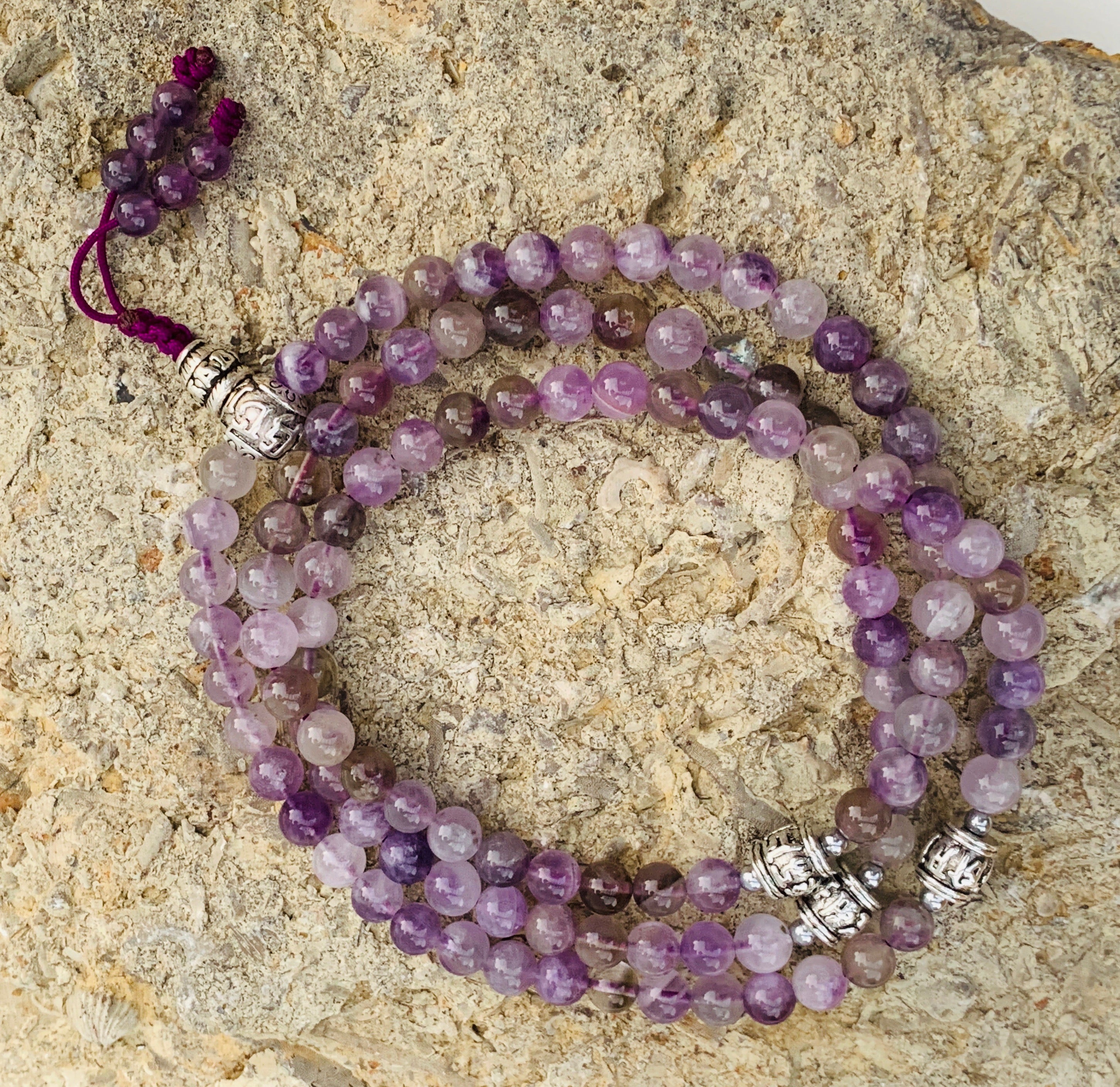 Gemstone 108 Beads Mala Prayer Beads - DharmaObjects