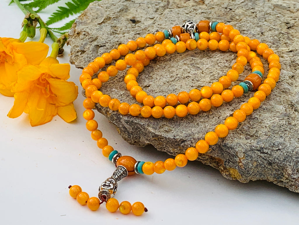 Glass 108 Beads Prayer Mala - DharmaObjects