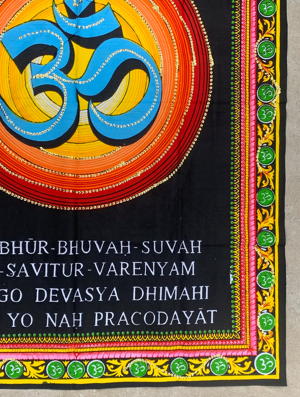 Hindu Om Tapestry Wall Decor Hanging 30 X 43 Inches