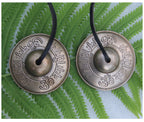 DharmaObjects Tibetan Premium Quality"Om Namah Shivaya " Tingsha Cymbals With Pouch - DharmaObjects