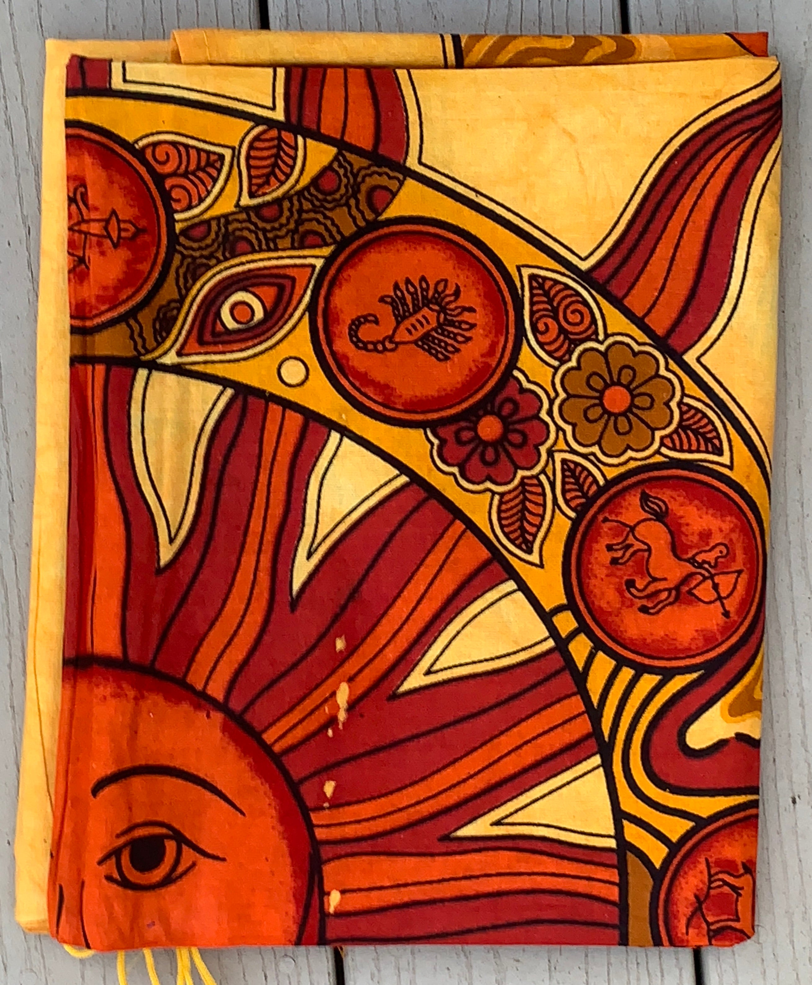 Sun Zodiac Tapestry Wall Decor Hanging 80”X50” - DharmaObjects