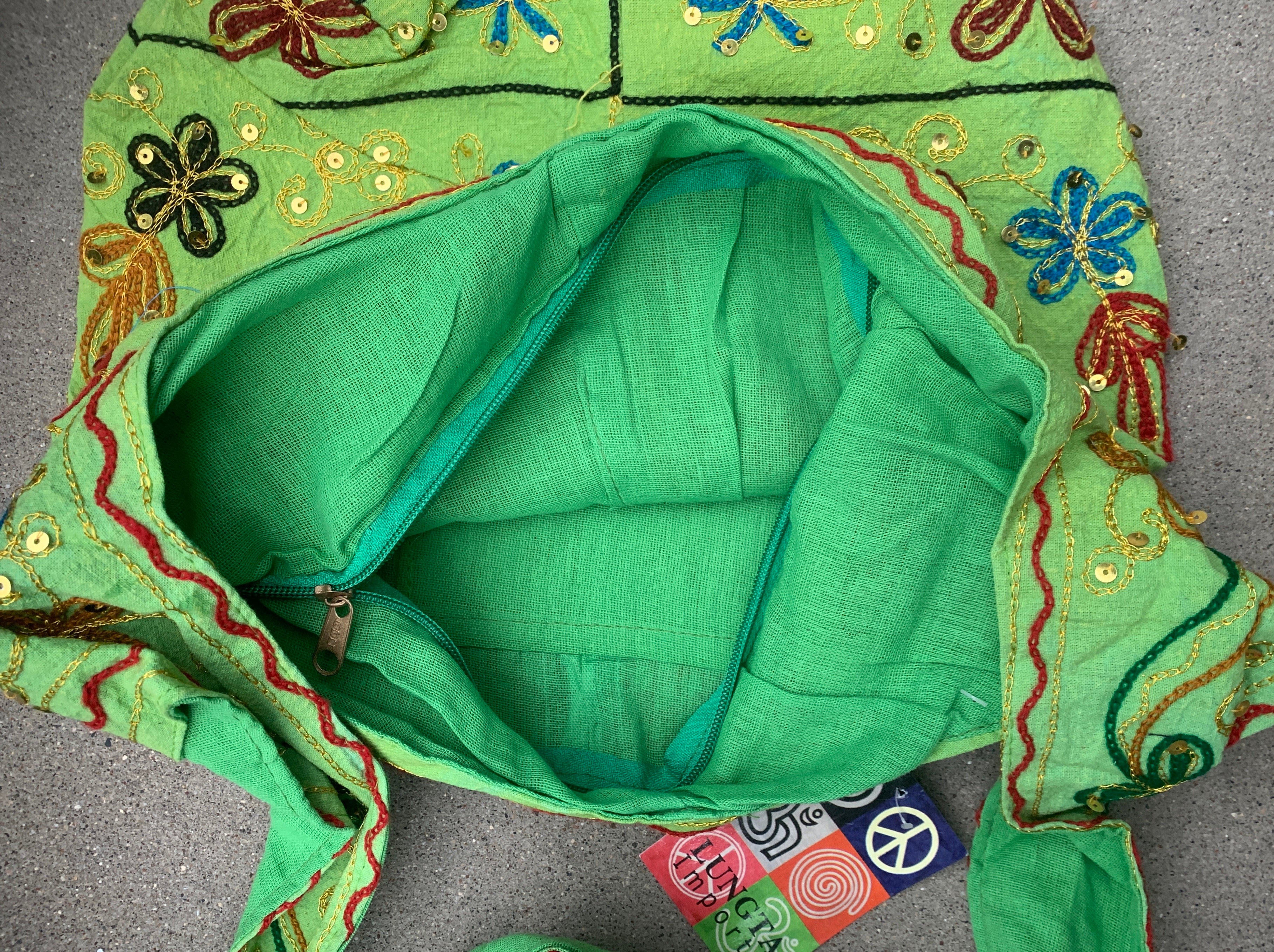 Hobo Hippie Bohemian Sling Crossbody Peace Sign Purse Bag - DharmaObjects