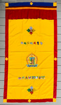 Tibetan Buddhist 8 Lucky Symbols Kalachakra Door Curtain wall hanging - DharmaObjects