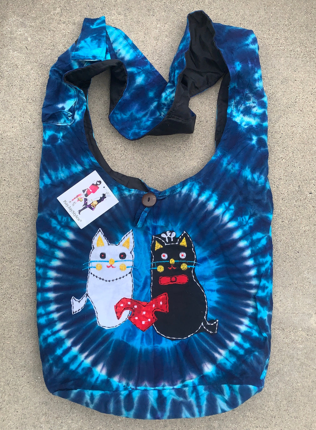 Tie Dye Hippie Hobo Bohemian Crossbody Kitty Bag Purse Nepal - DharmaObjects