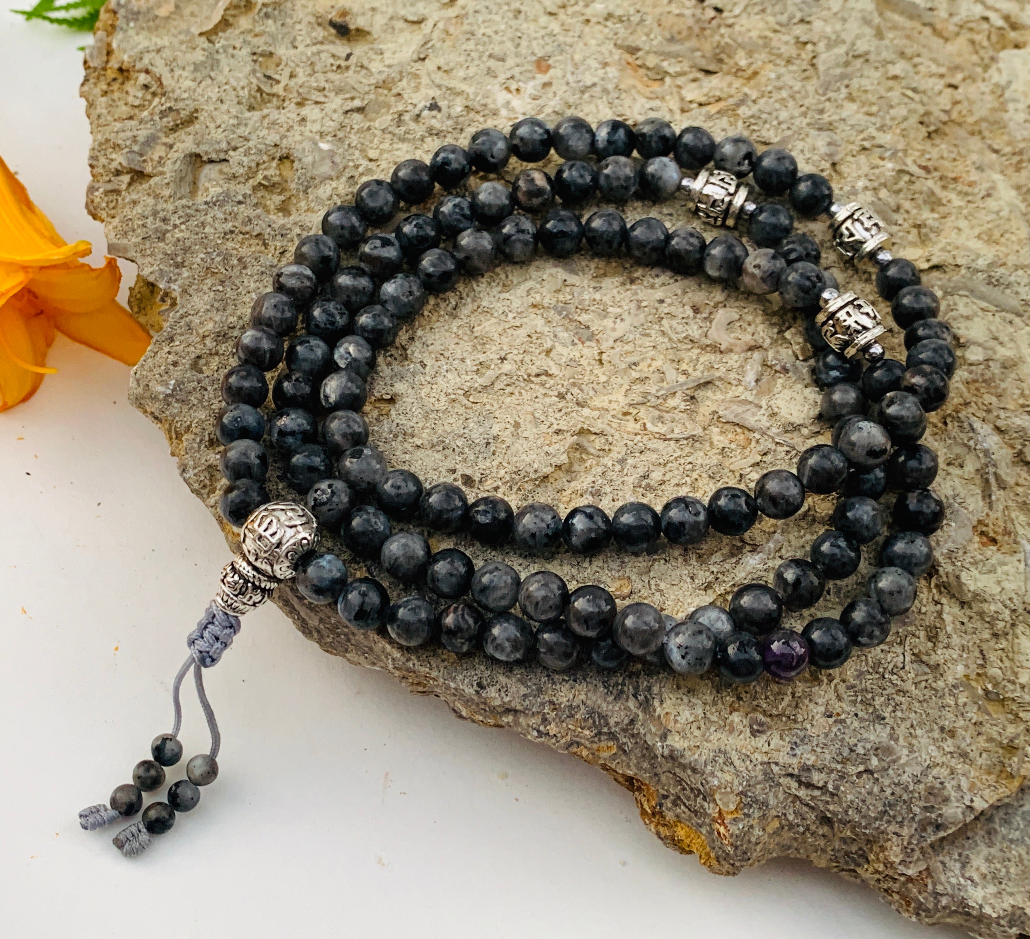 Gemstone 108 Beads Mala Prayer Beads - DharmaObjects