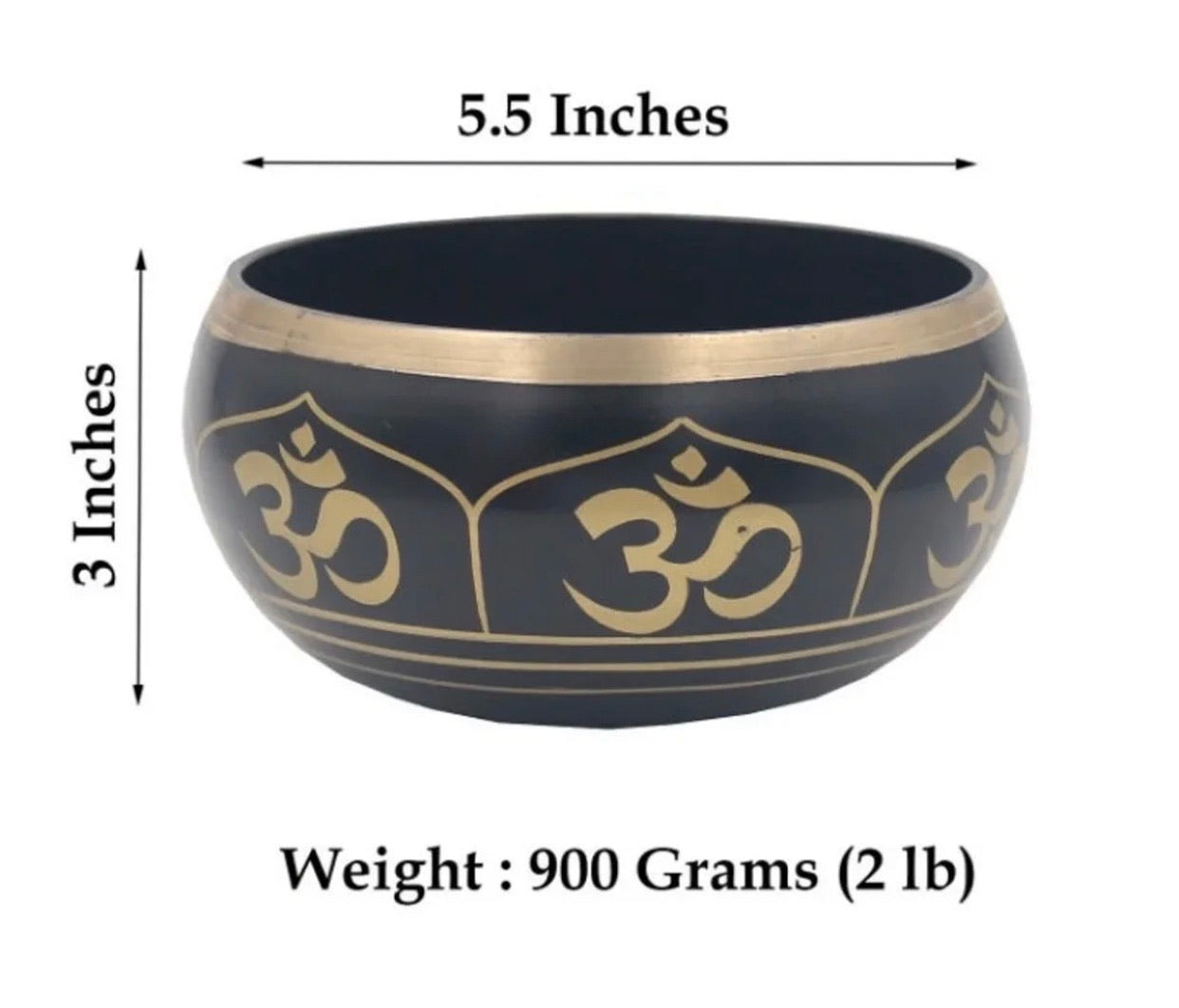 Tibetan Extra Large Heavy Meditation OM Peace Singing Bowl With Mallet and Silk Cushion - DharmaObjects