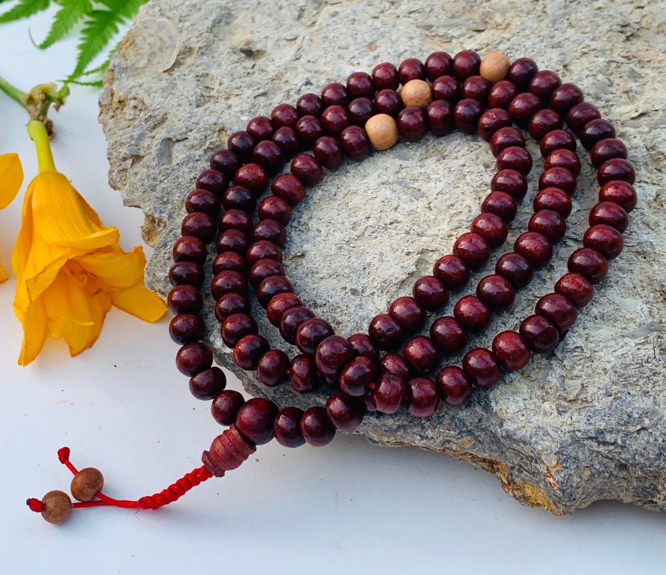 Natural 108 Beads Rosewood Mala - DharmaObjects