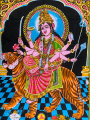 Goddess Durga Tapestry 30" X 43"