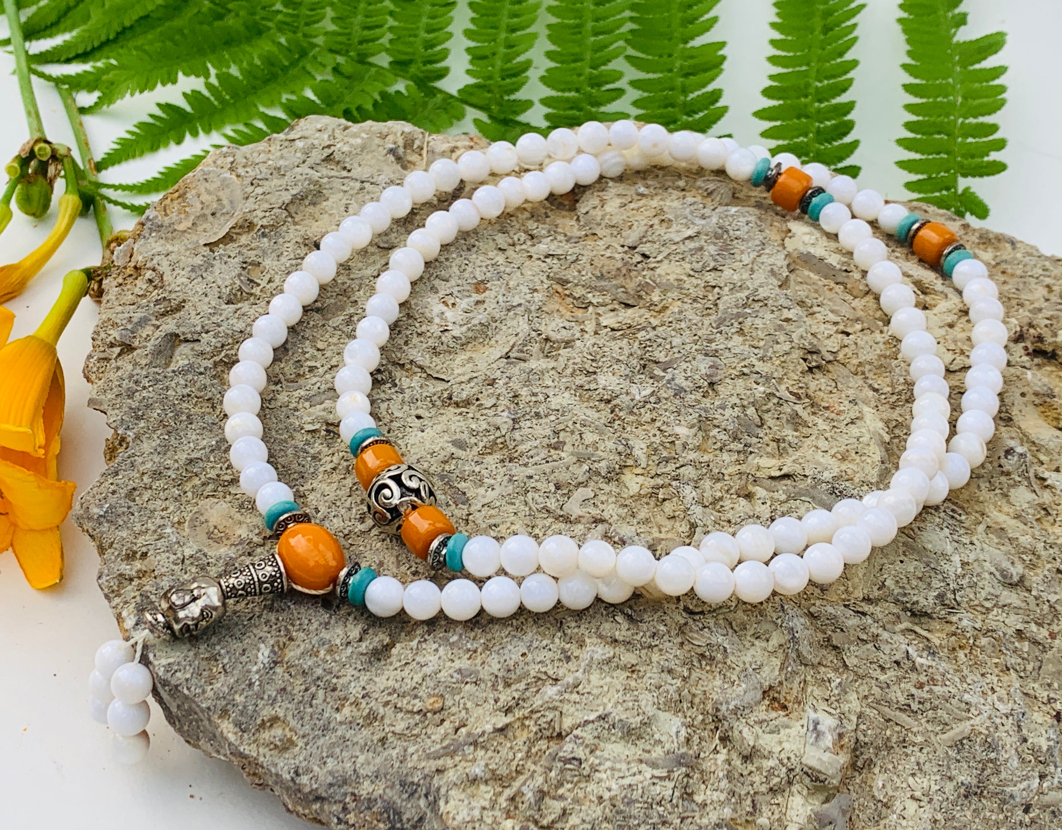 Glass 108 Beads Prayer Mala - DharmaObjects