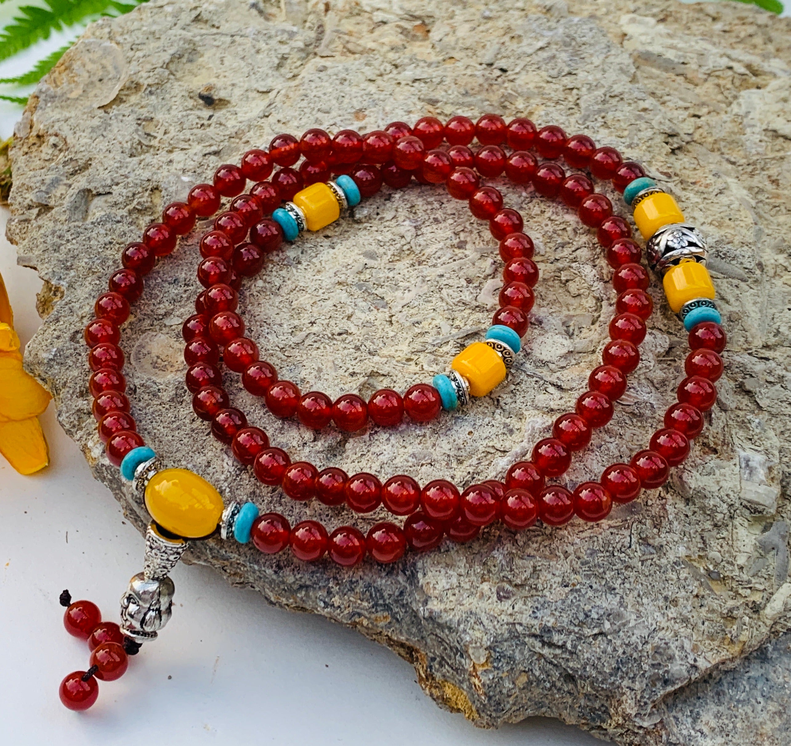 Glass 108 Beads Prayer Mala - DharmaObjects