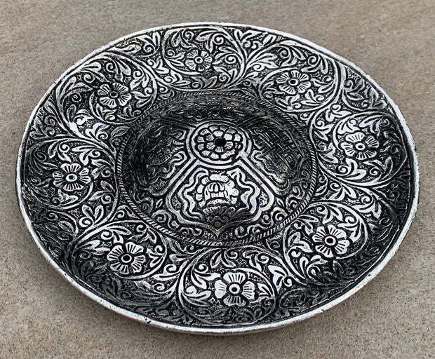 Premium Tibetan Plate Incense Burner Holder Made from Recycled Aluminum 3 in 1.