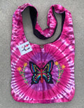 Tie Dye Hippie Hobo Crossbody Butterfly  Bag Purse Nepal - DharmaObjects