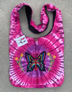 Tie Dye Hippie Hobo Crossbody Butterfly  Bag Purse Nepal - DharmaObjects