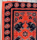 Indian Elephants Mandala Tapestry 80”X50” - DharmaObjects