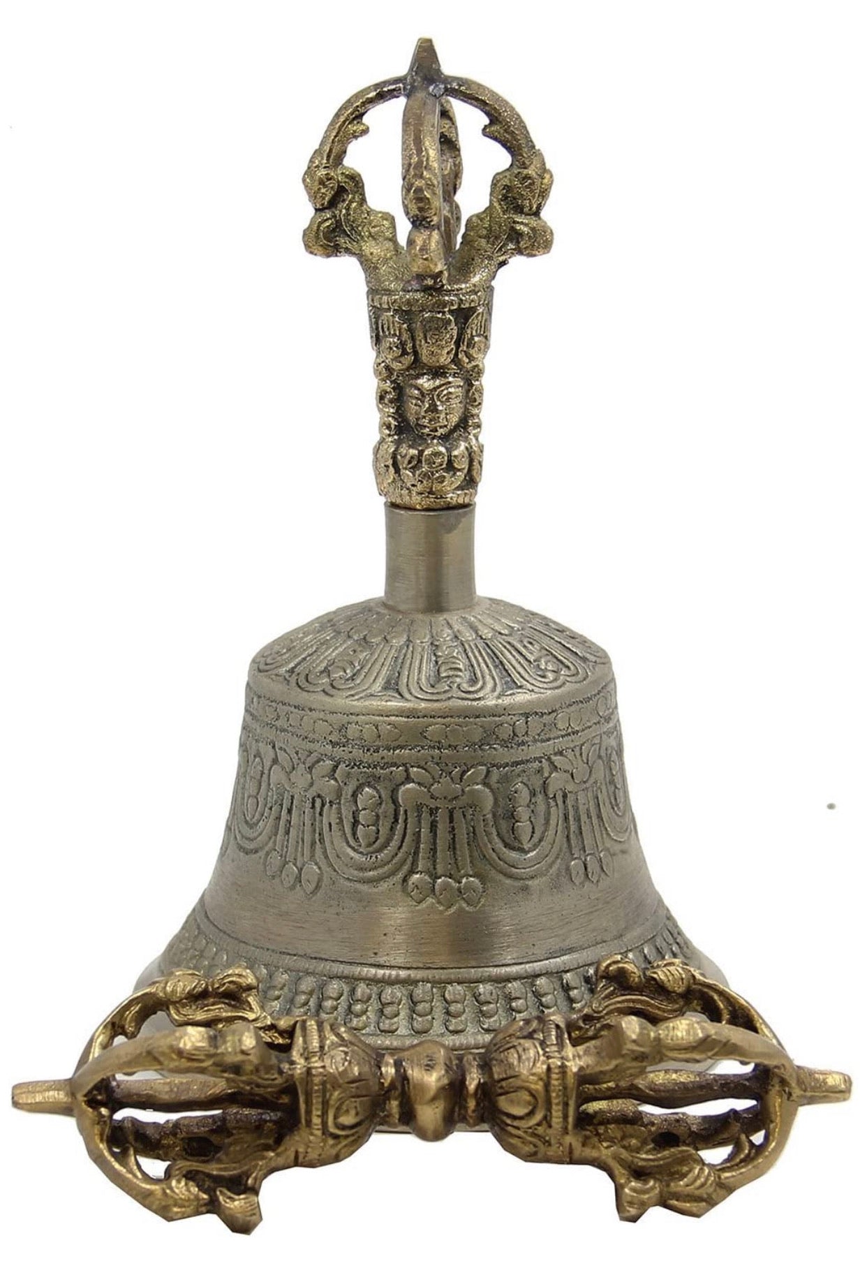 Large Tibetan Meditation BELL and DORJE Set - DharmaObjects