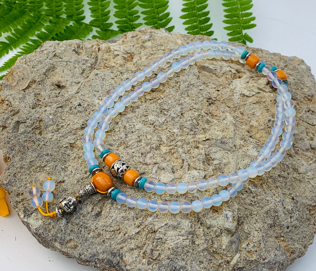 Glass 108 Beads Prayer Mala - DharmaObjects