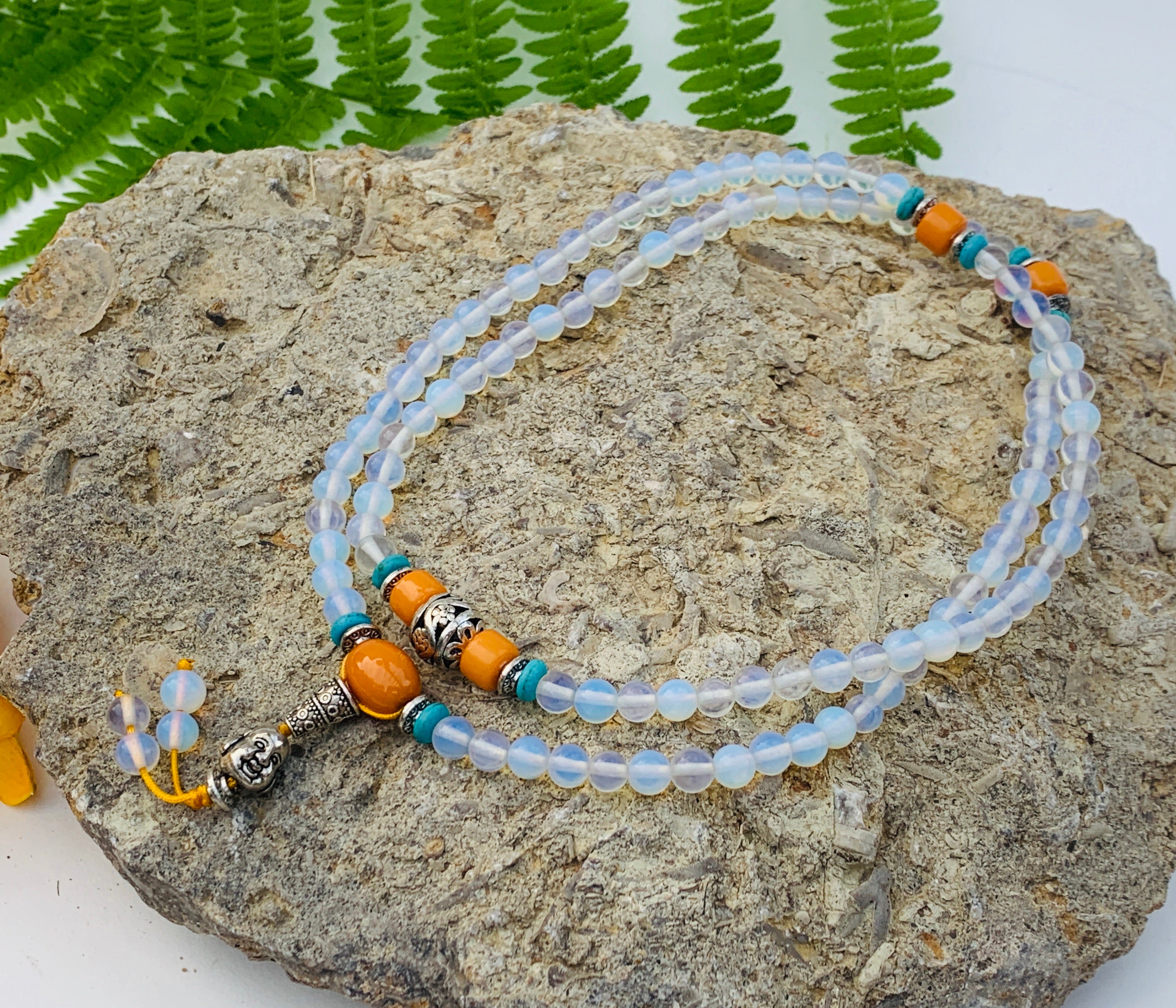Glass 108 Beads Prayer Mala - DharmaObjects