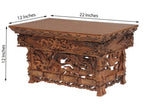 Solid Wood Hand Carved Tibetan Buddhist Prayer Shrine Altar Meditation Table - DharmaObjects