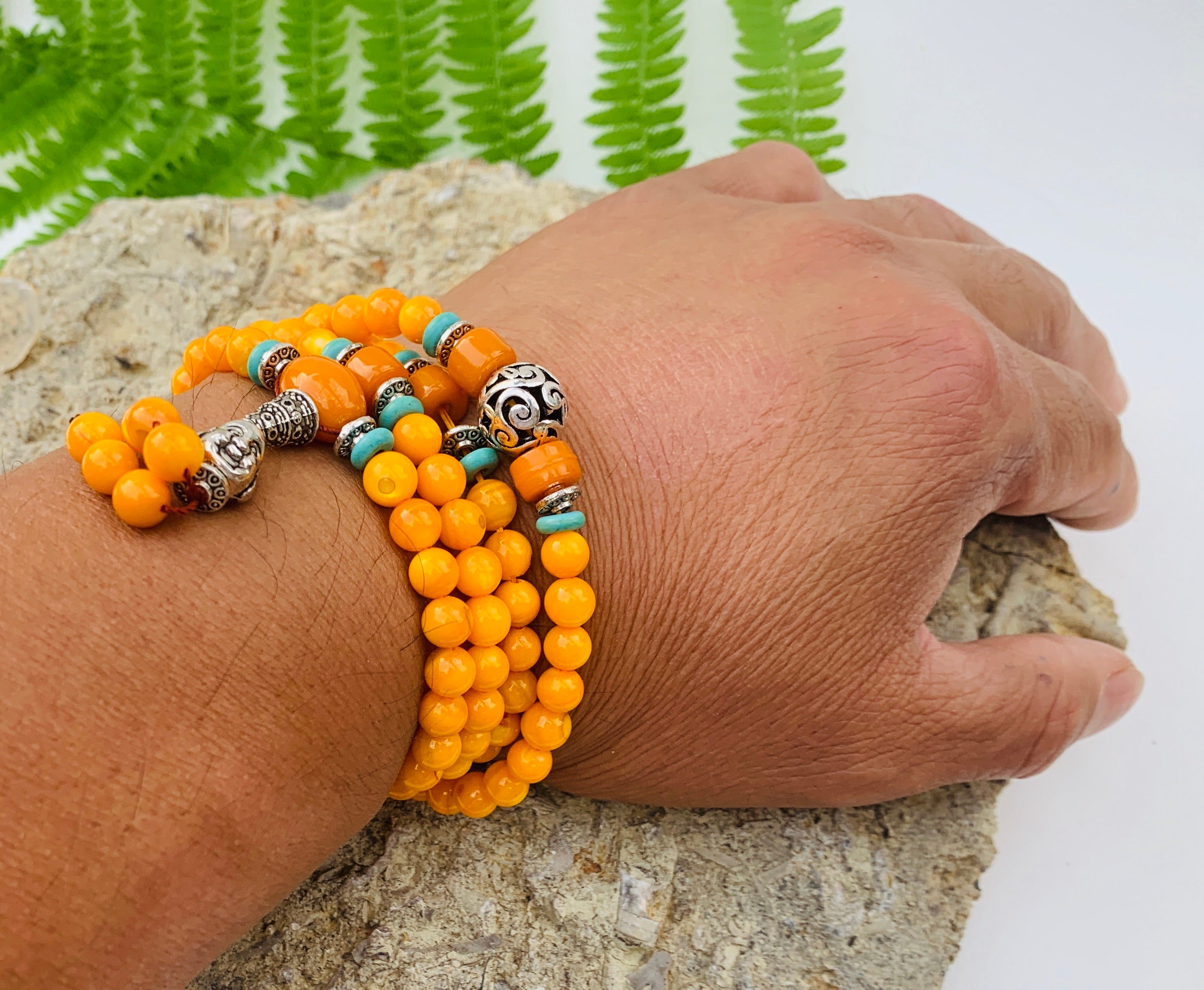 Glass 108 Beads Prayer Mala - DharmaObjects