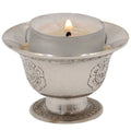 Tibetan Buddhist Silver Butter Lamp Tea Light Burner Smal - DharmaObjects