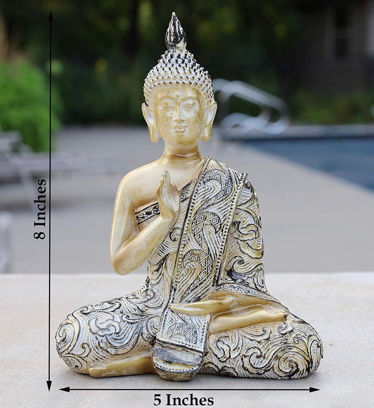 Blessing Buddha Statue Buddha Statue for Home Meditation Gift 8 Inches Tall - DharmaObjects