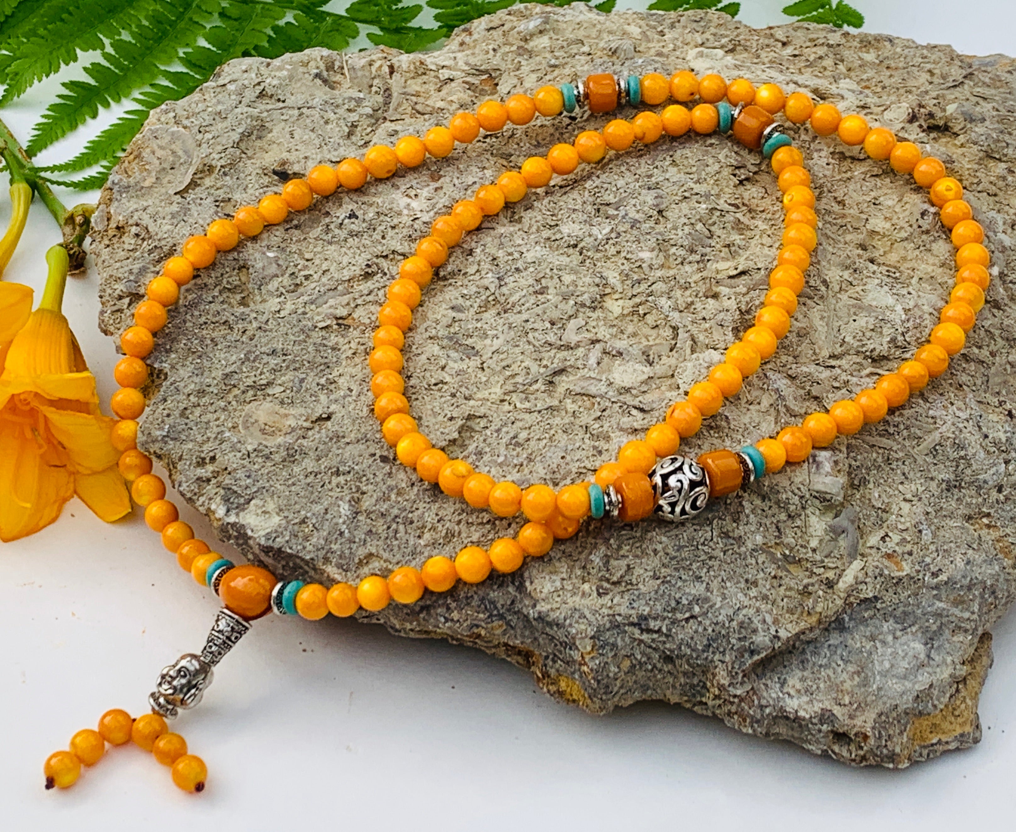 Glass 108 Beads Prayer Mala - DharmaObjects