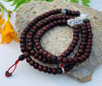 Natural Old Dark Bodhi Seed 108 Beads Prayer Mala - DharmaObjects