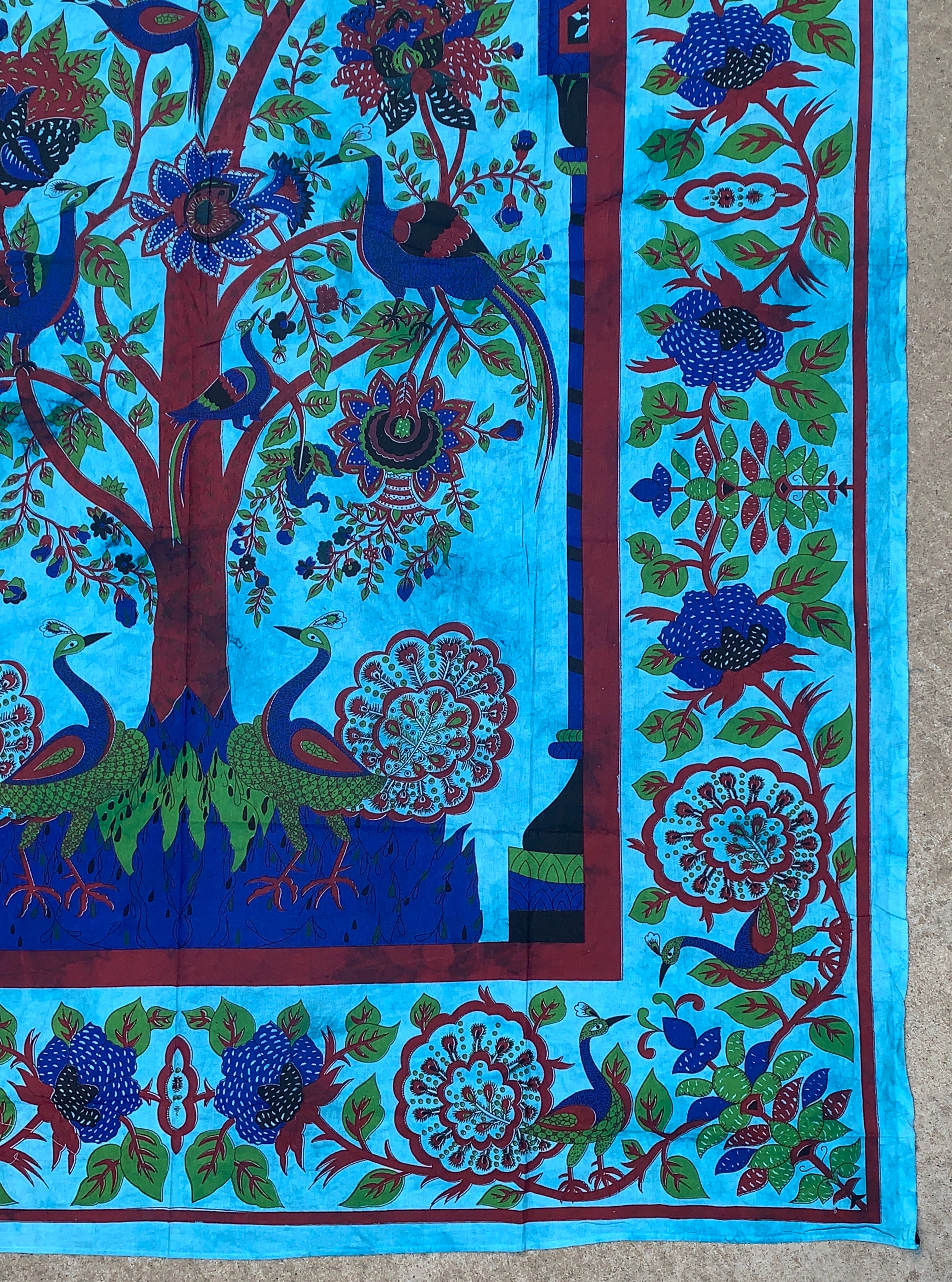 Temple Tree Of Life Tapestry Wall Hanging Decor 85” X 55" - DharmaObjects