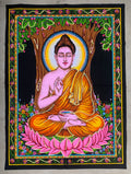 Lord Buddha Tapestry Wall Decor Hanging 30" X 43" - DharmaObjects