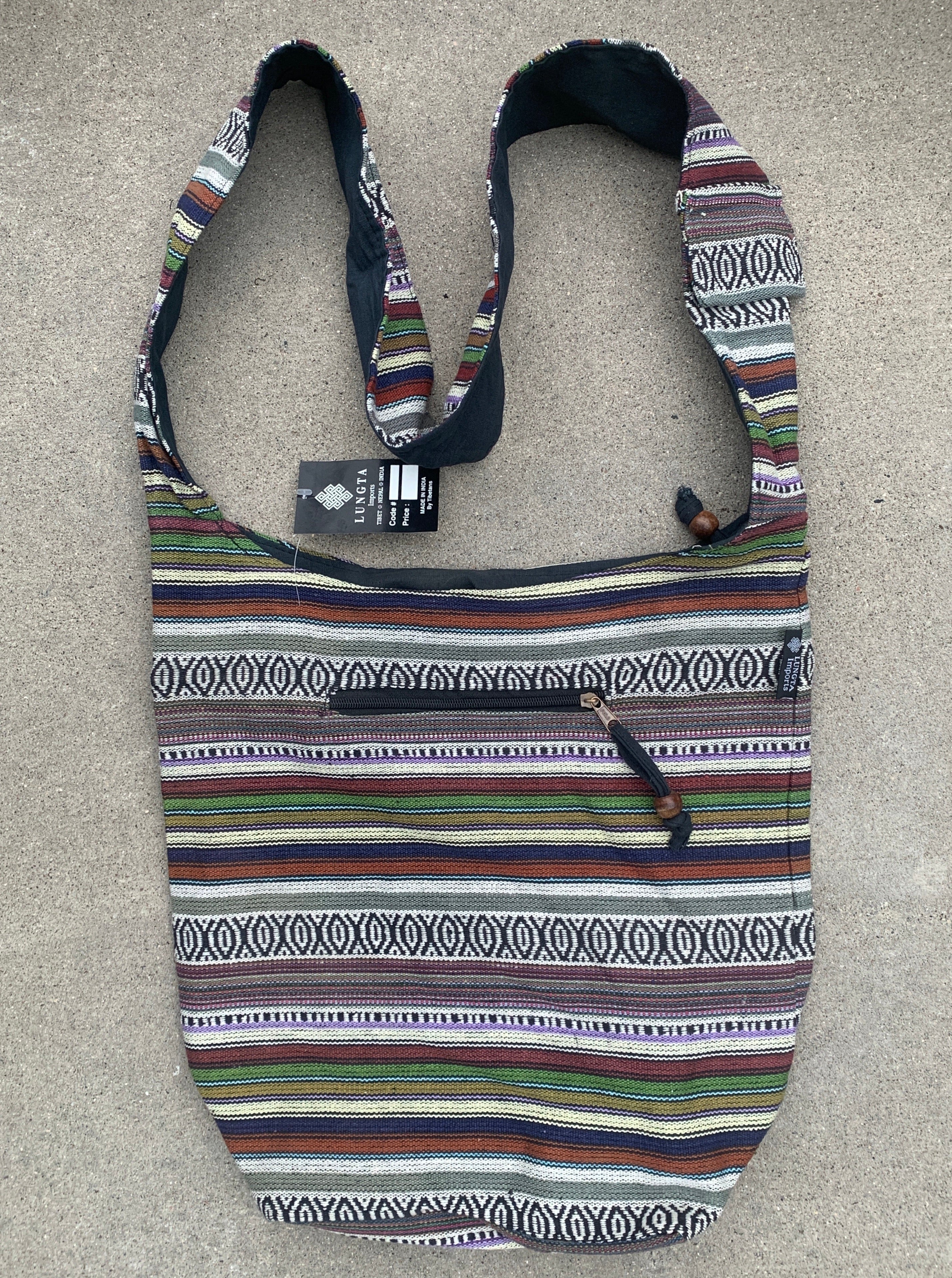 Handloom Hobo Bohemian Sling Crossbody Bag - DharmaObjects