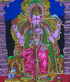 Ganesh Ganesha Yoga Tapestry Wall Hanging Decor 30" X 43" - DharmaObjects