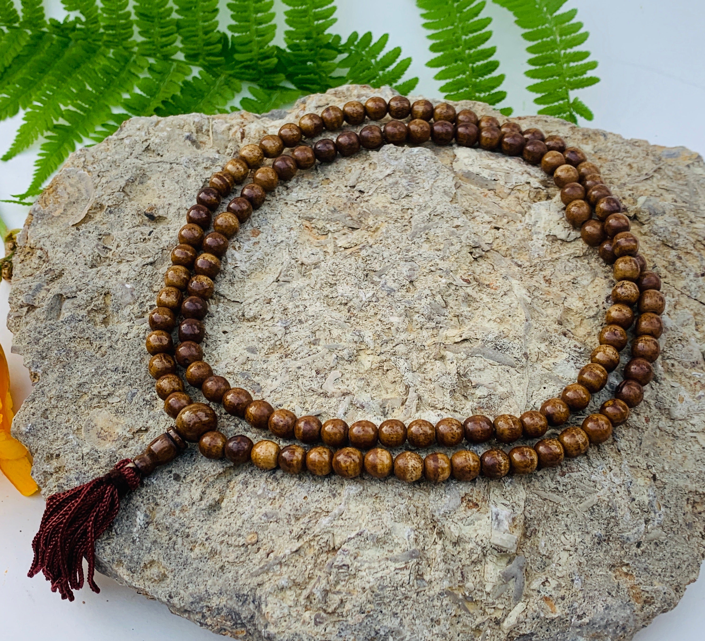 Natural Buffalo Bone 108 Beads Prayer Mala - DharmaObjects