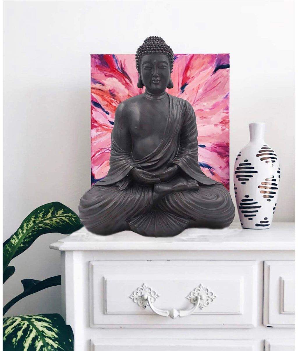 Meditating Buddha Mindfulness Peace Harmony Statue 16” Tall - DharmaObjects