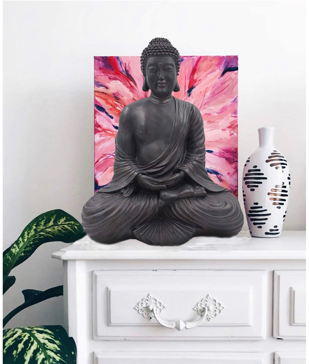 Meditating Buddha Mindfulness Peace Harmony Statue 16” Tall - DharmaObjects