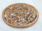Handcrafted Triple Moon Decor For Home Blessings Protection Rustic Pagan Wiccan Wall Mounted Art - DharmaObjects