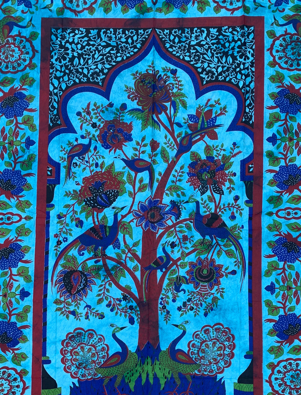 Temple Tree Of Life Tapestry Wall Hanging Decor 85” X 55" - DharmaObjects